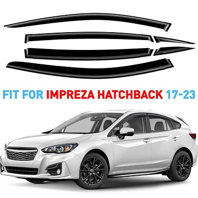 Protectores de lluvia viseras de ventilación para Subaru Impreza Hatchback 2017-2023 Foto 1 de 4