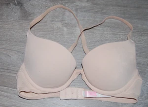 Victoria's Secret PINK Wear Everywhere Solid Beige Women's Push Up 32B - Picture 1 of 2