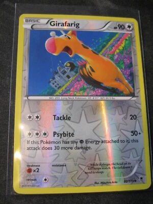 GIRAFARIG 2014 Pokemon XY Phantom Forces Reverse Foil #82 EX/NM - Image 1 of 3
