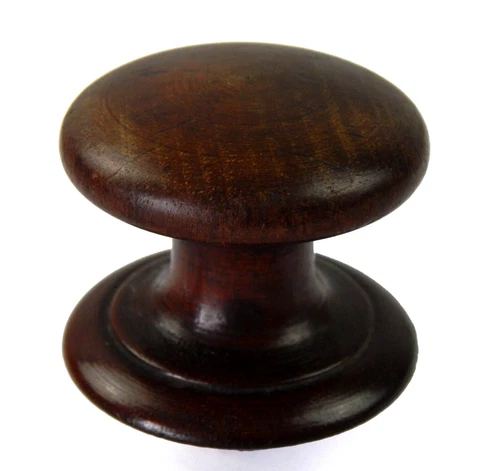 Antique Victorian Chest of Drawers Spare Wooden Bun Knob Pull Mahogany #E Cover