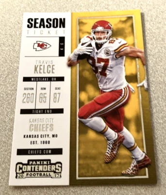 2017 Panini Contenders Season Ticket #68 Travis Kelce Chiefs - Image 1 of 2
