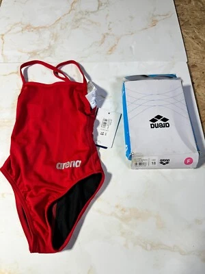 Nuevo con etiquetas Traje de baño Arena Solid MaxLife Light Drop Back 1 pieza rojo talla 18 Foto 1 de 3