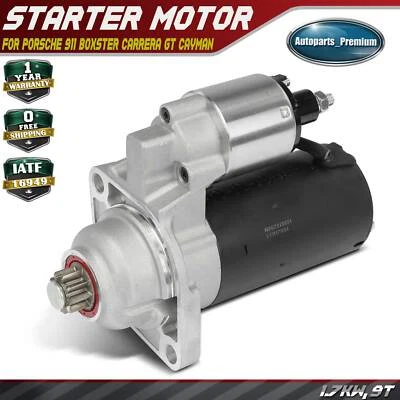 1x Starter Motor for Porsche 911 Boxster 97-08 Carrera GT Cayman 1.7KW 12V CW 9T - Image 1 of 4