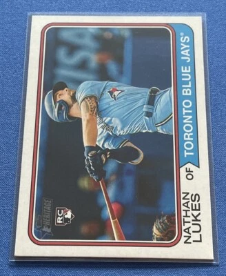 2023 Topps Heritage High Number #667 Nathan Lukes RC Toronto Blue Jays - Image 1 of 2