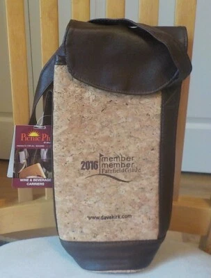 PICNIC PLUS by Spectum Saco de Vinho de Cortiça Isolado Garrafa Transportador de Bebidas NOVA Etiqueta  - Imagem 1 de 4