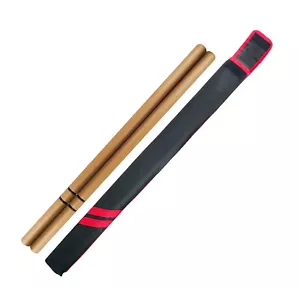 Hartholz Escrima Sticks Kampfholz Kali Arnis Kampfkunst Tragetasche hinzufügen - Bild 1 von 7