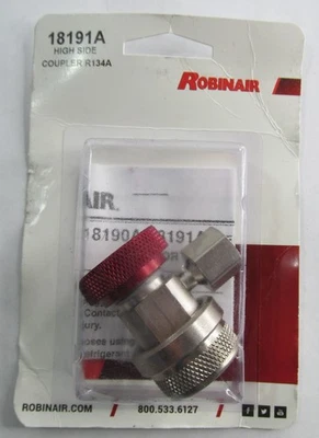 GENUINO ROBINAIR 18191A ACOPLADOR DE SERVICIO MANUAL LADO ALTO CON ACTUADOR ROJO R134A Foto 1 de 2