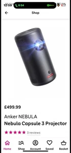 NEBULA Capsule 3 1080p Mini Projector Smart 200 ANSI-Lumen Official Google TV - Picture 1 of 1