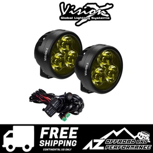 Vision X CR-3 Spot LED Driving Light Kit Yellow PAIR 4200 Lumens 72W 6A - Picture 1 of 4
