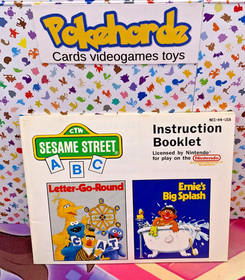 Sesame Street ABC Letter-Go-Round Ernie's - Nintendo NES- Manual Only **NO GAME!