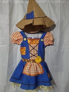 Girls Youth 6/6X Scarecrow Halloween Costume - Picture 1 of 7