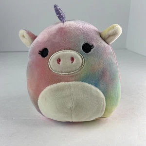 Squishmallow Unicorn Pig 5” Tie Dye Stuffed Animal Kellytoys 2019 - Picture 1 of 8