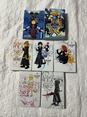 Kingdom Hearts ENGLISH Manga - 358/2 Days #1-5 Complete Set + KHFM v1 + KH2 v1 - Image 1 of 4