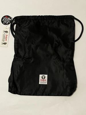 Сумка на шнурке Aape By A Bathing Ape черная 17 дюймов x 12,5 дюйма НОВАЯ! BAPE - Изображение 1 из 4