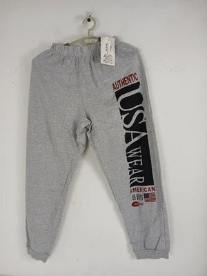 Calça de moletom joggers vintage 1994 Deadstock EUA masculina uso ininterrupto tamanho G fabricada nos EUA - Imagem 1 de 4