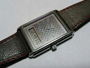LONGINES SPLIT5 Rare Model Quartz Alarm Chronograph 26mm Gunmetal Dial Men's - Picture 1 of 1