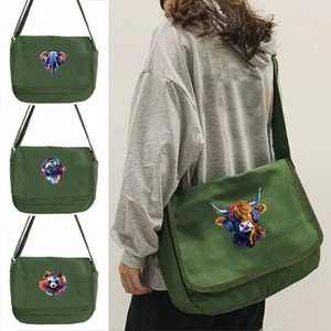 Kuriertasche Canvas Umhängetasche Schultertasche Utility Reisen Arbeit Studium für Damen und Herren - Bild 1 von 16