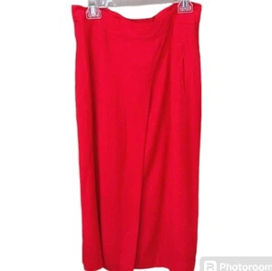 Vintage Talbots Seidenmischung rot Midirock Größe 16 (Vintage) - Bild 1 von 10