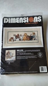 NEW-Dimensions Counted Cross Stitch Kit #3762 "Nine Lives" Cats - Picture 1 of 3