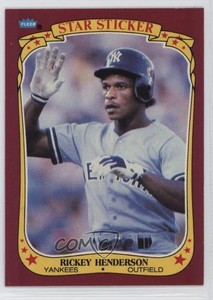 1986 Fleer Star Stickers Rickey Henderson #53 HOF