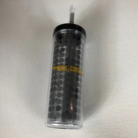 Georgia Tech Tumbler 16oz Straw Travel Mug Yellow Jackets Health Initiatives NEW Cover