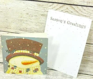 Christmas Snowman Sparkly Greeting Card Holidays Seasons Wishes Happy New Year - Picture 1 of 7