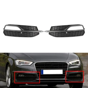 Fit Audi A3 Pre-Facelift 2013-2017 Front Lower Bumper Fog Light Cover 8V3807681Q - Picture 1 of 14