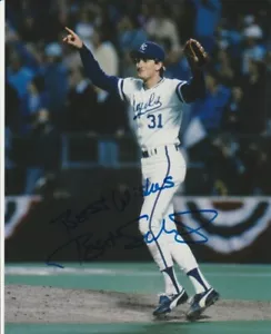 BRET SABERHAGEN SIGNED KANSAS CITY ROYALS 8x10 PHOTO! Autograph PROOF - Picture 1 of 2