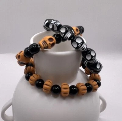 Juego de pulsera calavera tema Halloween Foto 1 de 3