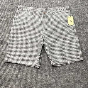 NWT Tommy Bahama Seersucker Shorts Mens 42 x 10 Gray Carbon Grey Gingham Plaid - Picture 1 of 12