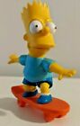 2 1990 Bart Simpson Pvc Figures Skateboard & Air Guitar ~3.5" Tall The Simpsons
