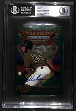 1993 Topps Finest Jumbos #98 Rickey Henderson Autograph Beckett BAS 10 6783