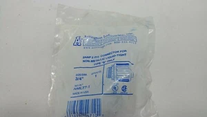 Arlington Industries Snap 2 It Connector for NON Metal Liquid Tight Type B 3/4" - Picture 1 of 4