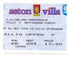 Ticket ENG  Aston Villa - Nottingham Forest 02.11.1996