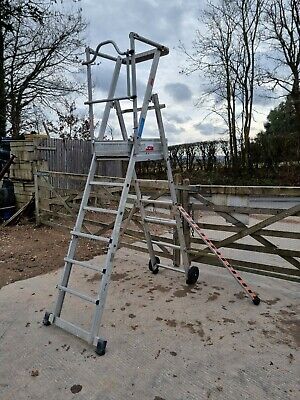 Zarges Sherpascopic Ladder Platform Adjustable Access Steps Podium £200+VAT.  Z6 • 240£