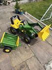 John Deere Ride On Tractor And Trailer - Kids - Rolly Toys 96465