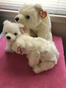 TY Classic RARE Iceburg 2003, Iceburg ,& Baby Iceburg All Protective tags Plush - Picture 1 of 12