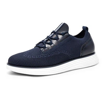 Men's Dress Sneakers Breathable Oxfords Casual Wingtip Brogue Shoes US Size 8-13 - Image 1 of 4