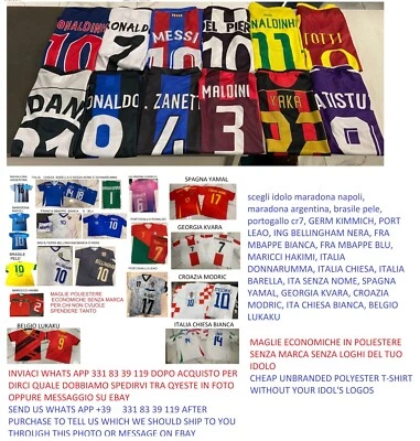 T-Shirt Fans OLD STAR DEL PIERO ZIDAN MESS RONNY DINHO TOTTI - Photo 1/4