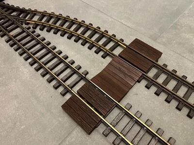 Bahnübergang Ausgleich Spur G LGB Holzoptik 3D-Druck 8,5cm