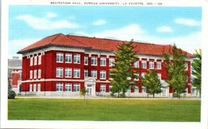 1940s IN Postcard Purdue University Recitation Hall La Fayette History Economics - Picture 1 of 2