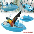 Mini Plastic Bird Cage Bath Basin With Mirror For  Small Bird Parrot Bathtub ZC