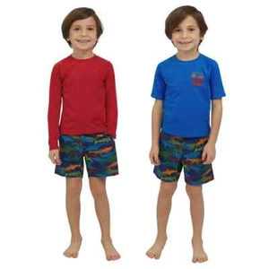 Lands' End Kids' 3-piece Swim Set, UPF 50, Red, 4T - Picture 1 of 5