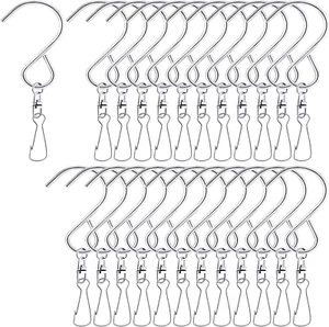 Swivel Hooks Clips Wind Spinner S Hook Clips Hanging Clips Wind Chimes (24ct) - Picture 1 of 7