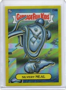 2022 GPK Garbage Pail Kids 214b Silvery Neal Yellow Refractor 272/275 Free Ship - Picture 1 of 2