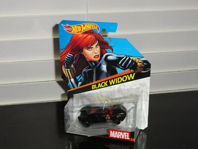 HOT WHEELS 2015 MARVEL CHARACTER CARS BLACK WIDOW #18 DIECAST - Image 1 of 3