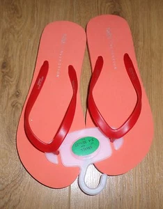 Marks and Spencer Womens Red/Orange foam flip flops - Small  Size 3-4 BNWT - Picture 1 of 1
