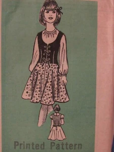 Sweet VTG 60s MAIL ORDER 9128 Girls Blouse Flared Skirt & Vest PATTERN 10/28.5B - Picture 1 of 3