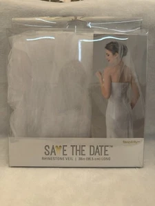 Simplicity Rhinestone Wedding Veil 38in Long - Picture 1 of 2