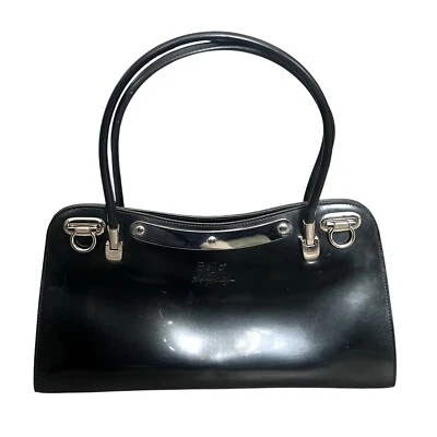 Bolso de mano Beijo By Susan Handley negro con doble asa cartera charol sintético Foto 1 de 4